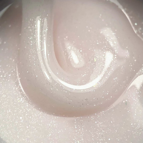 Гель для наращивания DARK Medium Gel №43 молочно-бежевый с блестками 15 мл - Фото №2