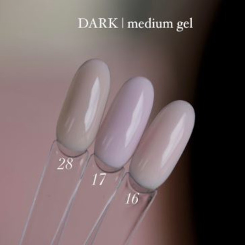Гель для наращивания DARK Medium Gel №16 светло-розовый, 30 мл - Фото №4