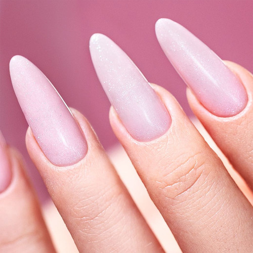 Гель для наращивания Victoria Vynn EASY FIBER GEL Sparkle Pink розовый c микроволокнами и блестками 15 мл - Фото №2