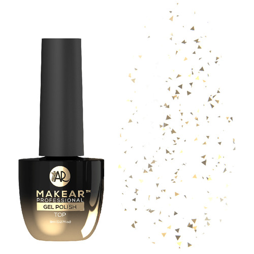 MakeAR Gold Hybrid Top Coat zonder plaklaag 8 ml - Фото №1