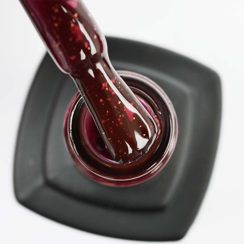 Rubber base Leaf MOON #08 burgundy with potal 8 ml - Фото №2