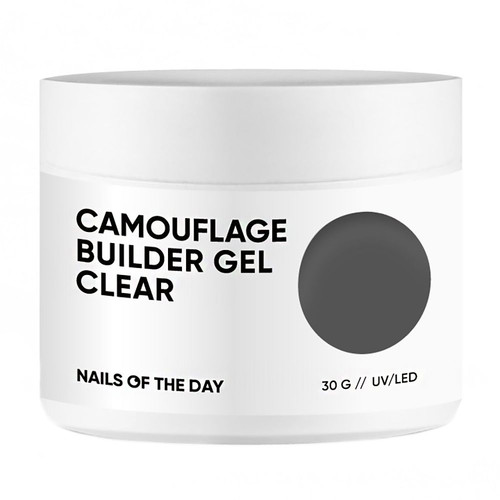 Камуфляжный гель NAILSOFTHEDAY Camouflage builder gel Clear прозрачный 30 мл - Фото №1