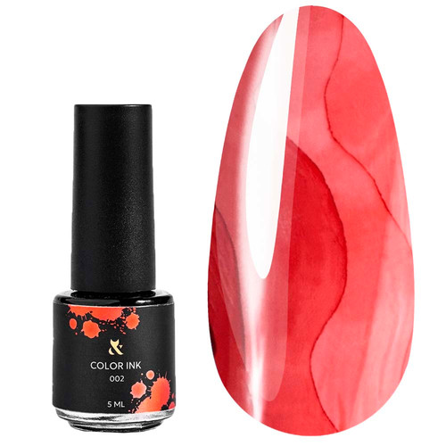 Цветное полимерное чернило для акварельного декора F.O.X Color Ink Red 002 5 мл - Фото №1