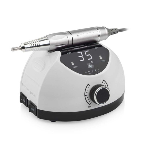 Фрезер для маникюра BUCOS Nail Drill X4 PRO WHITE PEARL 65W 35000 обр./мин белый + 6 улучшенных фрез - Фото №3