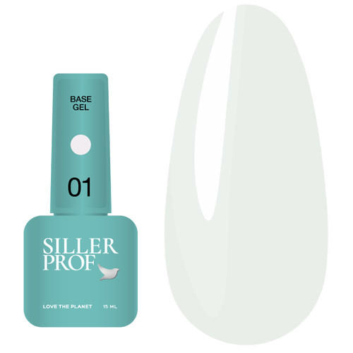 База для ногтей Siller Base Gel №001 белый 15 мл - Фото №1