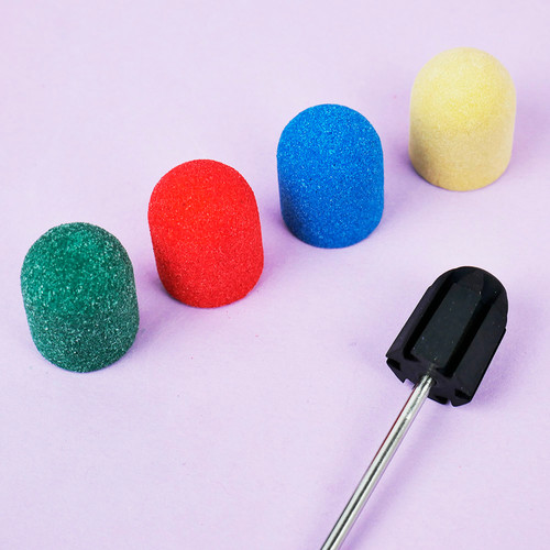 Колпачок для педикюра TUFI profi PREMIUM голубой 160 грит 13 мм (0243472) - Фото №5