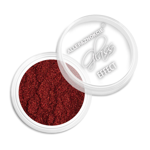 Втирка с зеркальным эффектом для украшения ногтей Glass Effect Red №3 - Фото №3