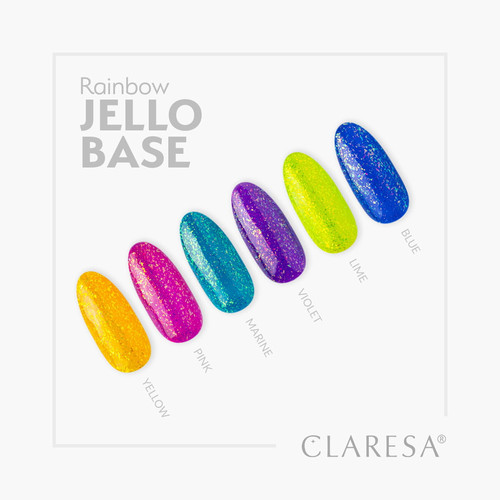 База для ногтей CLARESA RAINBOW JELLO BASE Yellow 5 г - Фото №4