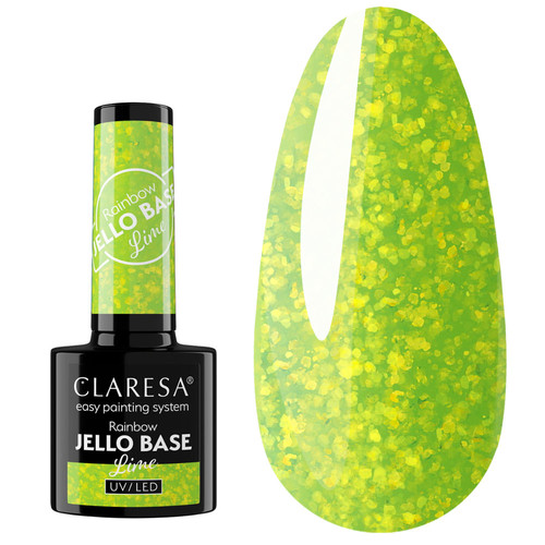 База для ногтей CLARESA RAINBOW JELLO BASE Lime 5 г - Фото №1