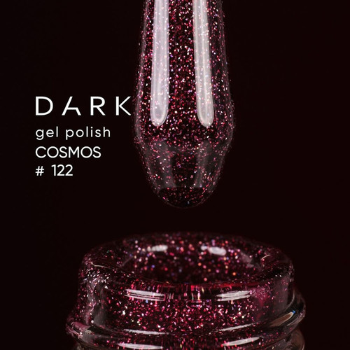 Гель-лак DARK Cosmos 122 бордовый светоотражающий 10 мл - Фото №2