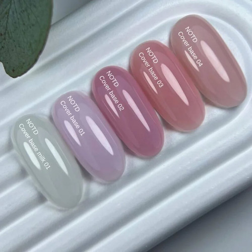 База для ногтей NAILSOFTHEDAY Cover NEW Formula Milk 01 холодный молочный 10 мл - Фото №3