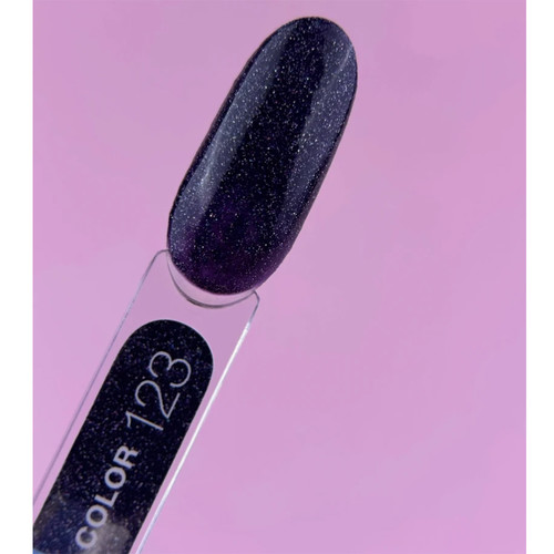 Гель-лак Lunamoon Color №123 темно-синий с микроблеском 13 мл (047-2171-0407) - Фото №3