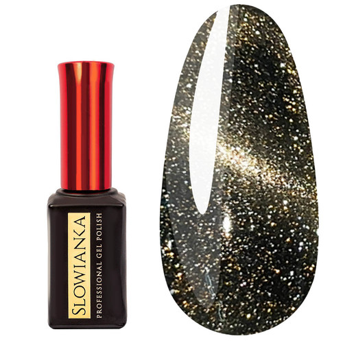 Топ Slowianka No Wipe Flash Cat Eye Gold 10 г - Фото №1