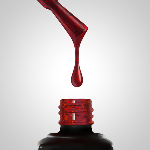 База для ногтей Slowianka 460 Dark Base Red 10 г - Фото №2
