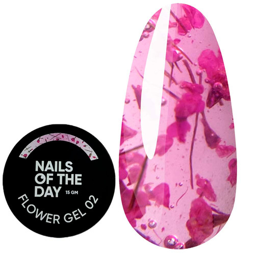 Гель для наращивания NAILSOFTHEDAY Build gel Flower 02 розовый 15 мл - Фото №1