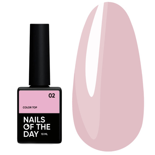 Топ NAILSOFTHEDAY Color top 02 розовый нюд 10 мл - Фото №1