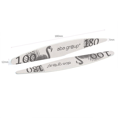 Пилочка для ногтей безопасный пакет Aba Group WINGS 100/180 SLIM - FLAMING 1 шт - Фото №3