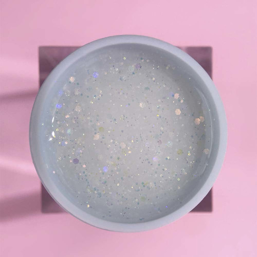 Гель LUNA для наращивания Diamond Gel №1 молочно-белый с блестками 15 мл (323-2354-0455) - Фото №2