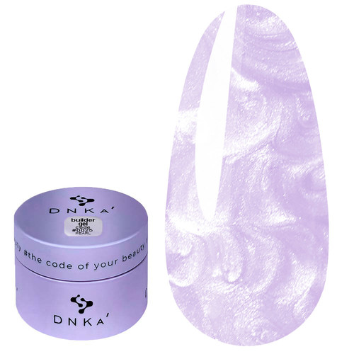 Гель для ногтей DNKa Builder Gel №0025 Pearl сиреневый с перламутром 30 мл (BGD0025) - Фото №1