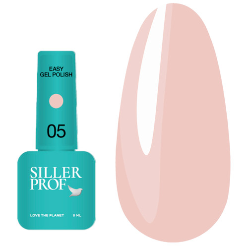 Гель-лак Siller EASY №005 One-ster gel polish однофазный пастельно-розовый 8 мл (НФ-00020715) - Фото №1