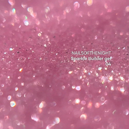 Гель NAILSOFTHENIGHT Sparkle Builder gel 04 розовый светоотражающий 15 мл - Фото №2