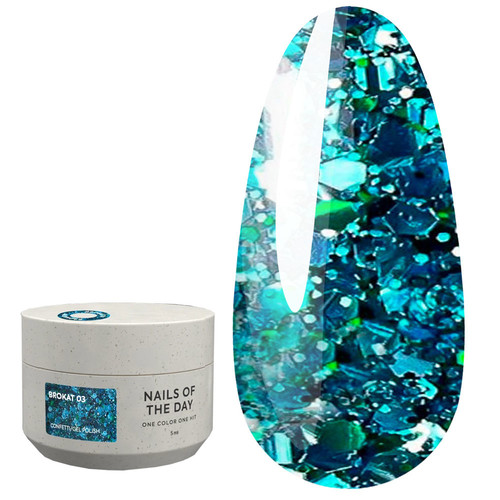 NAILSOFTHENIGHT Glittergel 03 smaragd 5 g - Фото №1