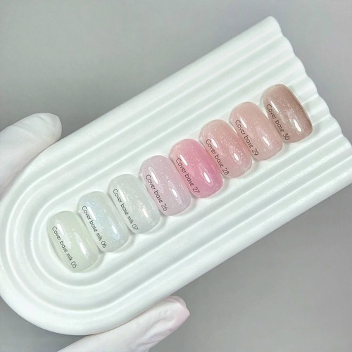 База для ногтей NAILSOFTHEDAY Cover NEW Formula Milk 05 молочный с розовыми блестками 10 мл - Фото №3