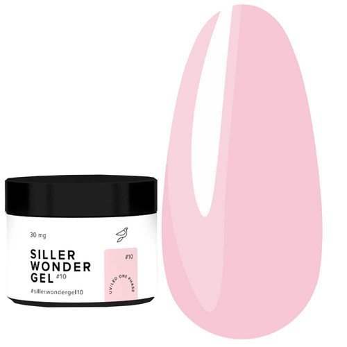 Гель для наращивания Siller UV/LED One Phase Wonder Gel Pure White №10 розовая хмара 30 мл (u0000012840) - Фото №1
