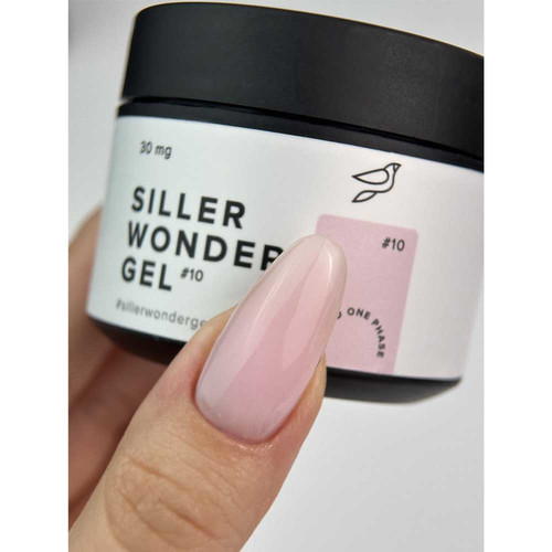 Гель для наращивания Siller UV/LED One Phase Wonder Gel Pure White №10 розовая хмара 30 мл (u0000012840) - Фото №2