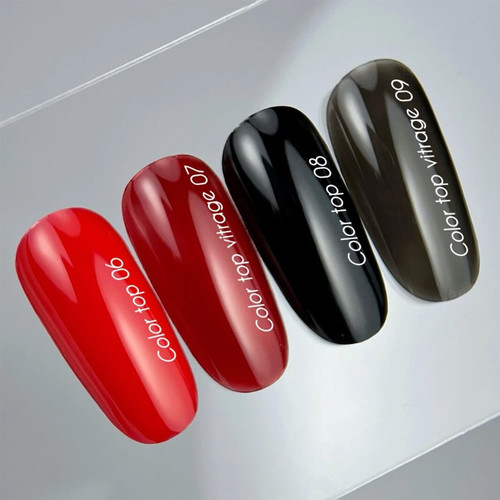 Топ NAILSOFTHEDAY Color top 06 без липкого слоя классический насыщенный красный 10 мл - Фото №4