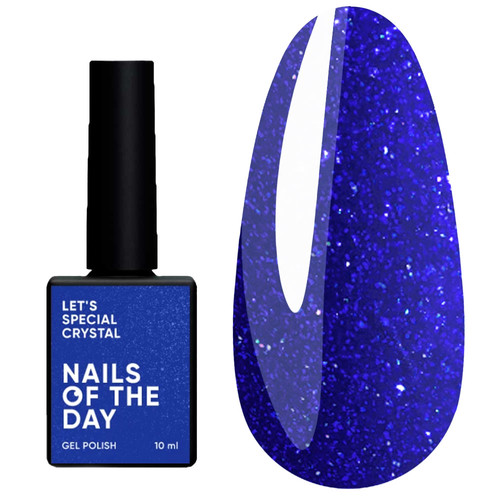 Gellack NAILSOFTHEDAY Let's Special Crystal tiefblau mit Schimmer 10 ml - Фото №1