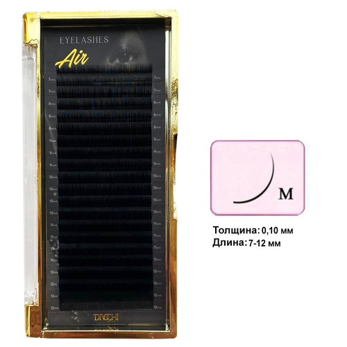 Ресницы Divochi Air MIX черный изгиб M 0.10 20 рядов 7-12 мм