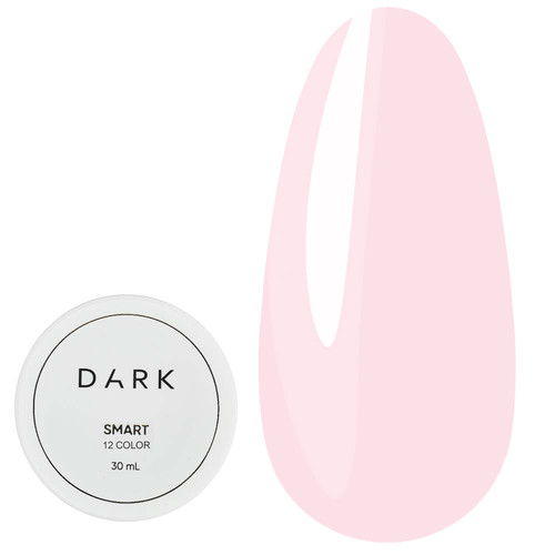 Гель для наращивания DARK Smart Builder Gel 12 нежно-розовый холодный 30 мл - Фото №1