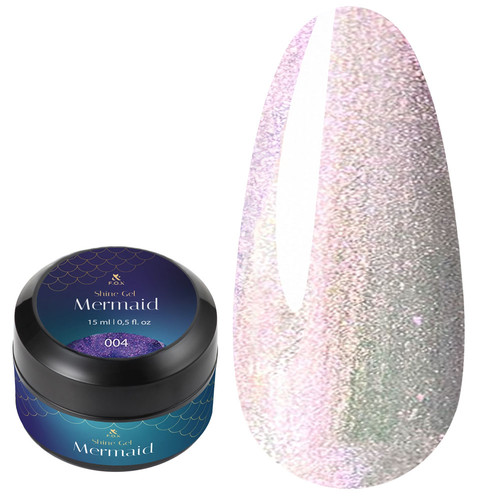Гель F.O.X Shine Gel Mermaid 004 лавандово-розовый перламутровый 15 мл - Фото №1