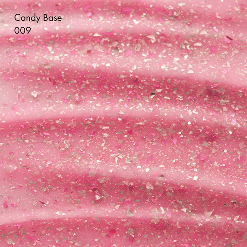 База F.O.X Candy Base 009 розовый с блестками и золотой поталью 10 мл - Фото №2