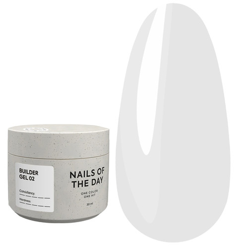Гель для наращивания NAILSOFTHEDAY Builder Gel 02 бело-молочный 30 мл - Фото №1