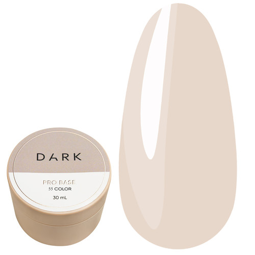 База DARK PRO base 55 полупрозрачный бежево-розовый 30 мл - Фото №1