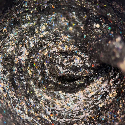 Втирка для ногтей Slowianka Holo Black Flakes 1 г - Фото №3