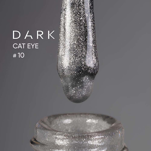 Гель-лак DARK Cat Eye 10 серебристый 10 мл - Фото №2