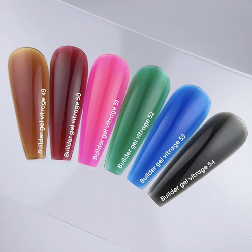Гель для наращивания NAILSOFTHEDAY Builder gel 049 Vitrage карамельный 15 мл - Фото №5