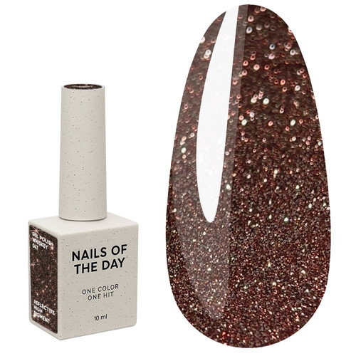 Гель-лак NAILSOFTHEDAY Gel Polish 047 Whiskey коричневый светоотражающий 10 мл - Фото №1