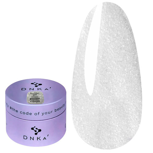 Гель для ногтей DNKa Builder Gel Vision 0037 морозно-молочный 30 мл - Фото №1