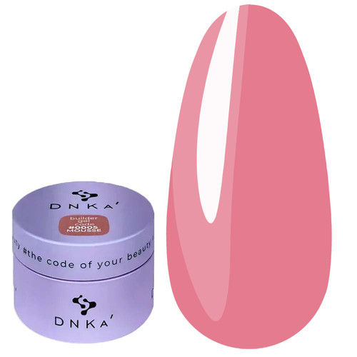 Гель для ногтей DNKa Builder Gel Mousse 0005 насыщенный розовый 30 мл - Фото №1