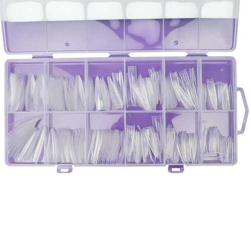 Гелевые типсы TUFI profi Half Cover Soft Gel Tips Стилет Прозрачные 240 шт (0326343) - Фото №6