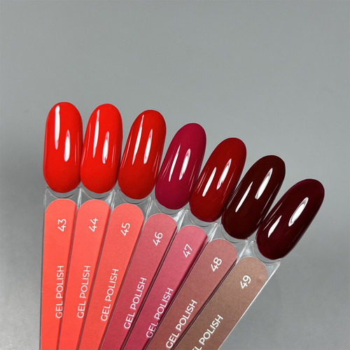 Гель-лак Touch Gel Polish 47 вишнево-красный 9 мл - Фото №5