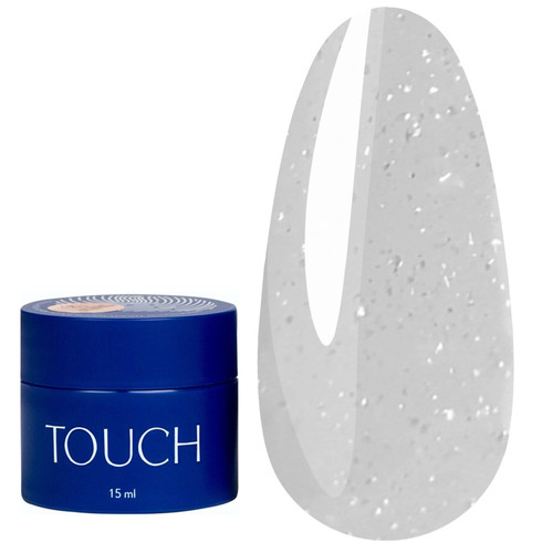 Гель для наращивания TOUCH Builder gel Shine mix 01 белый с блестками 15 мл - Фото №1