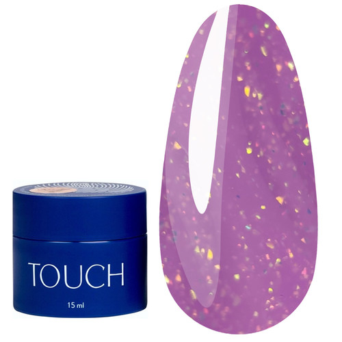 Гель для наращивания TOUCH Builder gel Shine mix 05 розовый с поталью 15 мл - Фото №1