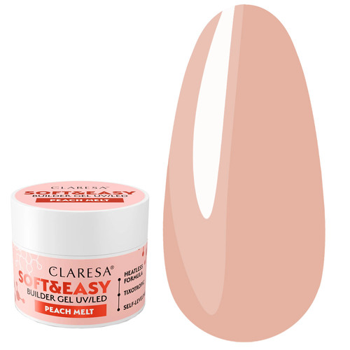Гель для наращивания CLARESA SOFT&EASY PEACH MELT 45 г - Фото №1