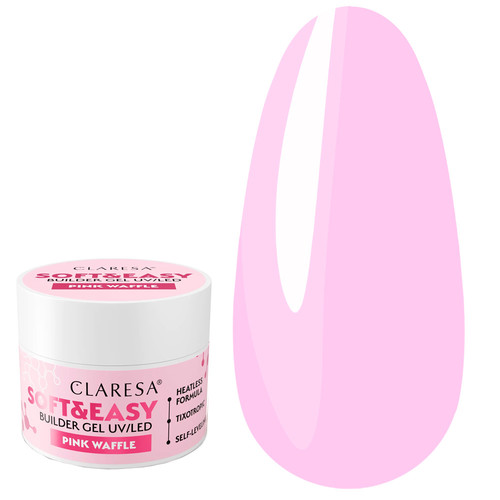 Гель для наращивания CLARESA SOFT&EASY PINK WAFFLE 45 г - Фото №1