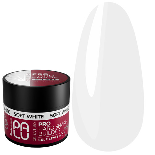 Гель для наращивания PALU PRO HARD SHAPE BUILDER GEL SOFT WHITE 45 г - Фото №1